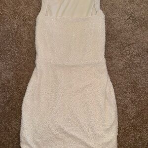 Oh Polly White Embellished Mini Dress